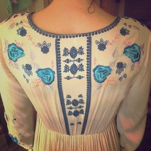 Free People Embroidered Maxi Dress -S